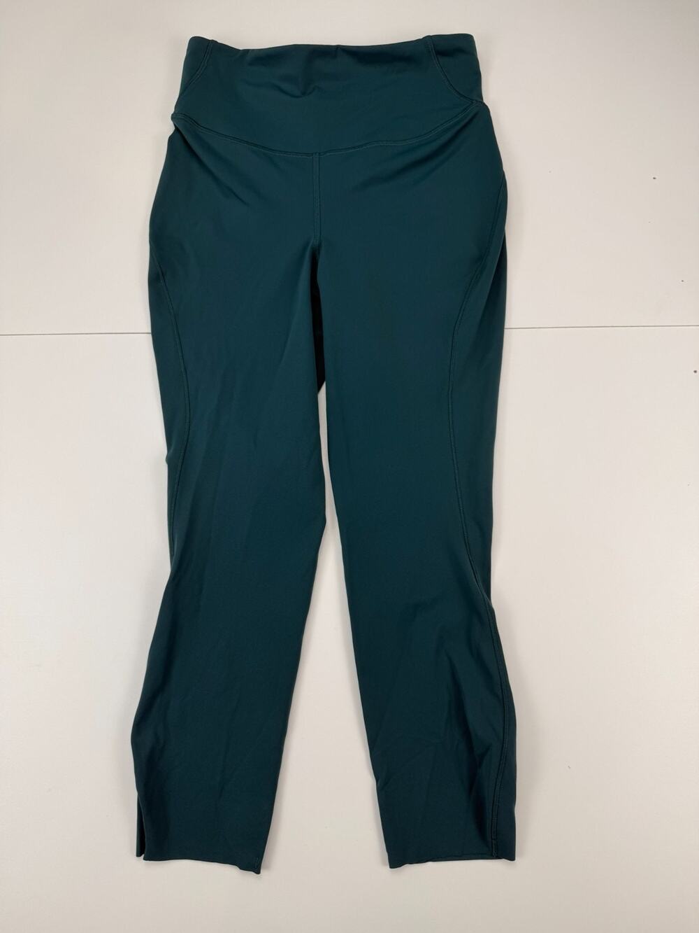 Lululemon Womens 6 Teal Cropped Leggings High Rise Split Hem LW6B01S